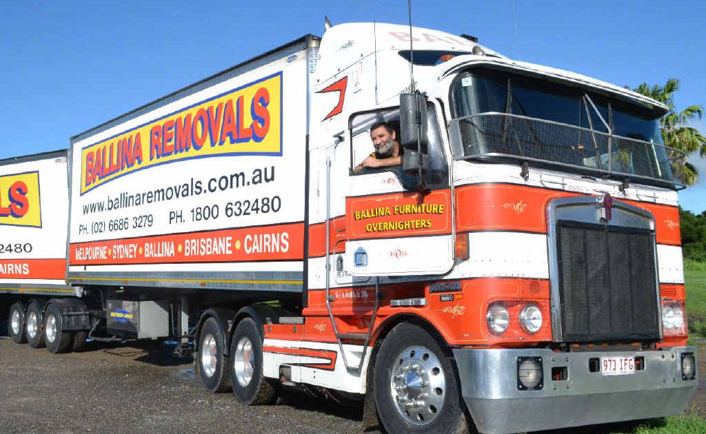 TRUCK STOP: Garry Hardy of Ballina Removals isn’t going anywhere near Sydney for a few days. He was stopped at Woodburn because the Pacific Hwy was closed to Grafton. TRUCK STOP: Garry Hardy of Ballina Removals isn’t going anywhere near Sydney for a few days. He was stopped at Woodburn because the Pacific Hwy was closed to Grafton.